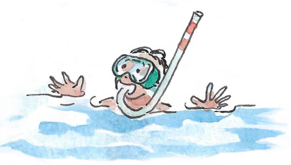 illustratie snorkelen