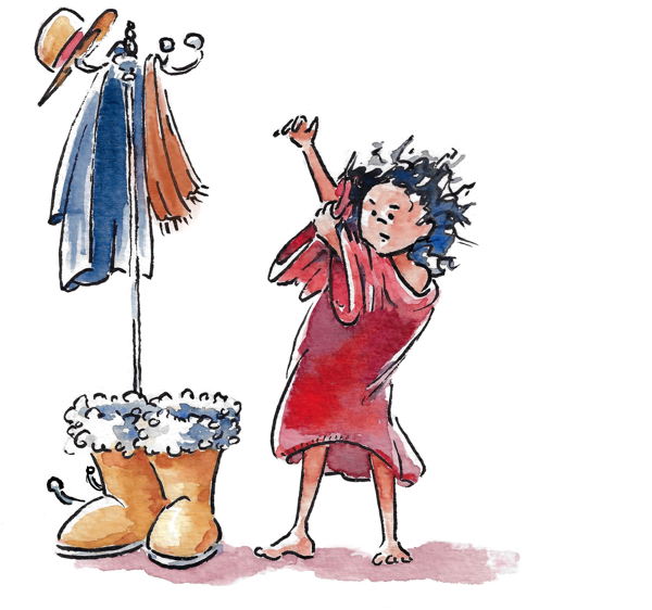 Kinderboeken Illustratie trui aantrekken Sabine van der Ploeg