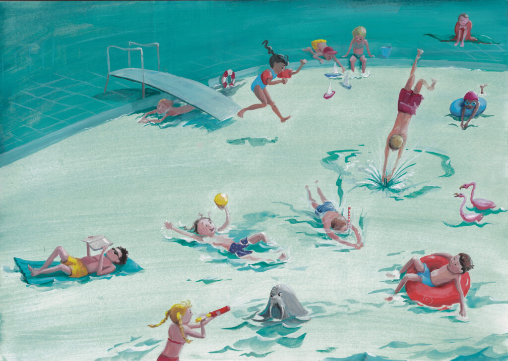 illustratie zwembad Sabine van der Ploeg