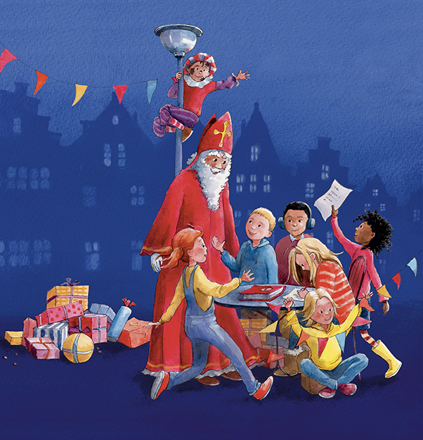 illustratie cover de club viert Sinterklaas Sabine van der Ploeg